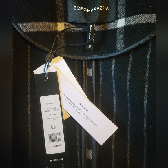 Bcbgmaxazria plaid/black pinstripe jacket - Picture 4 of 5